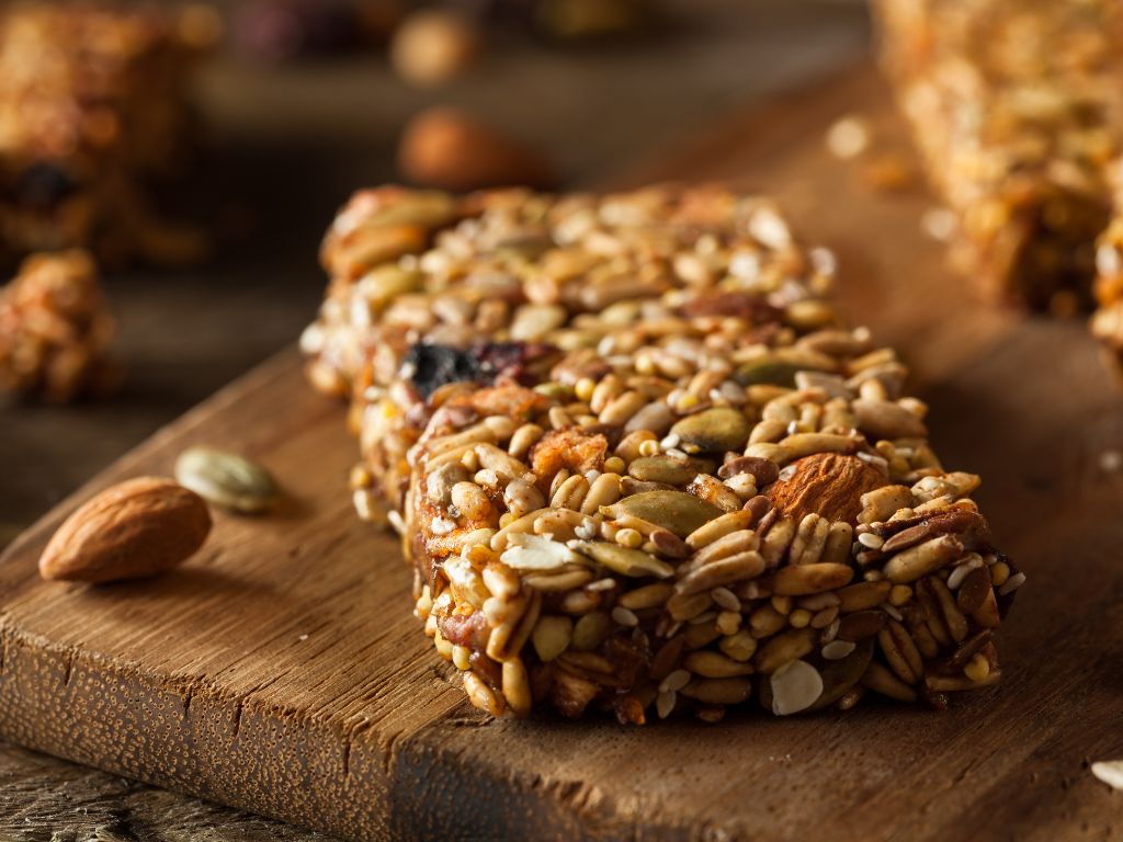 Protein bar with nuts